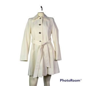 Via Spiga womens trench coat size S cream